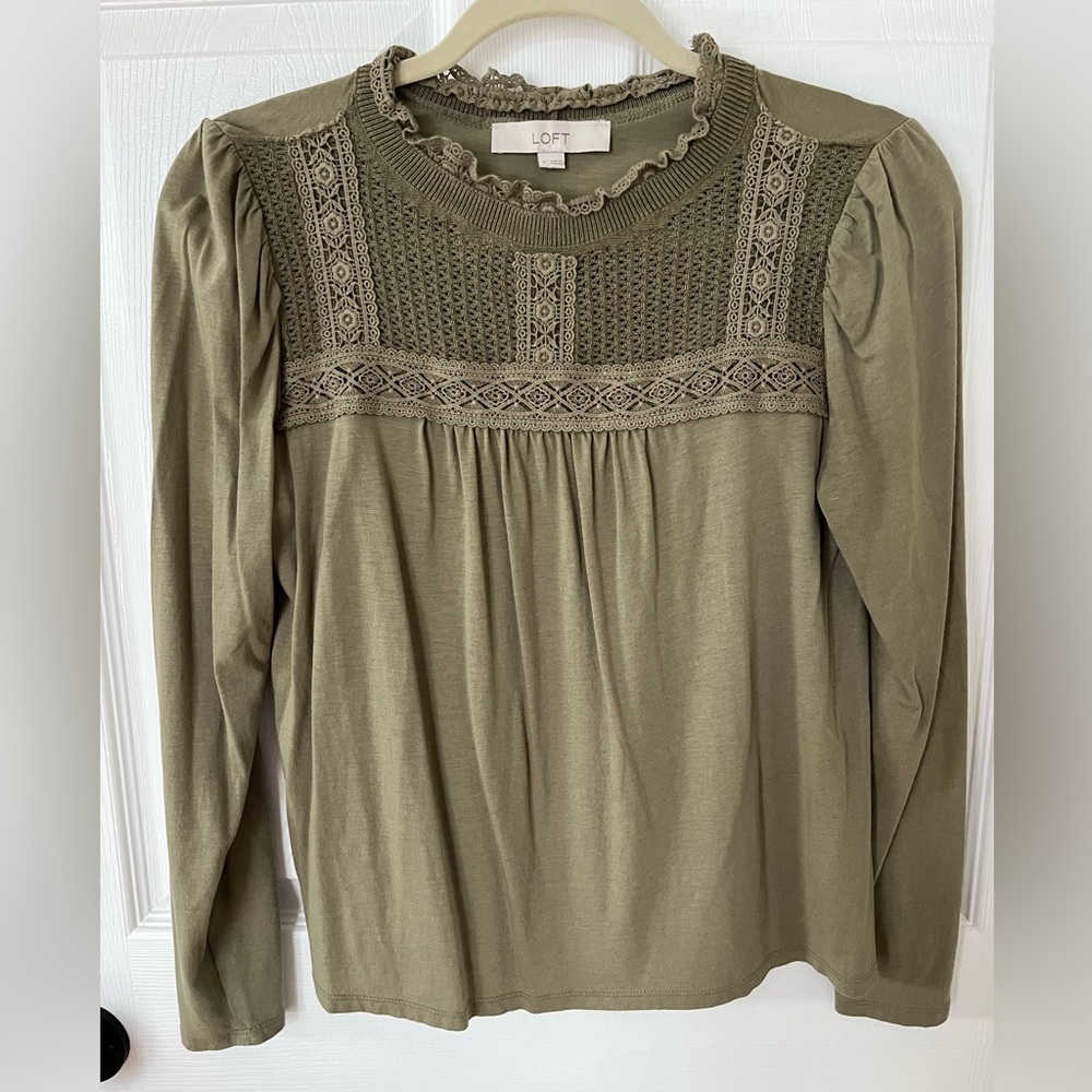 LOFT small green shirt